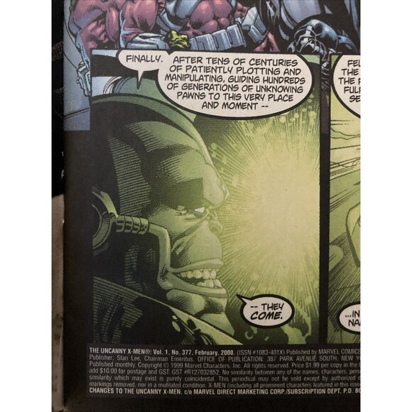 Uncanny X-Men: 2 Copies of No. 377 (Variant Covers) Marvel Comics (2000) - Picture 4 of 6